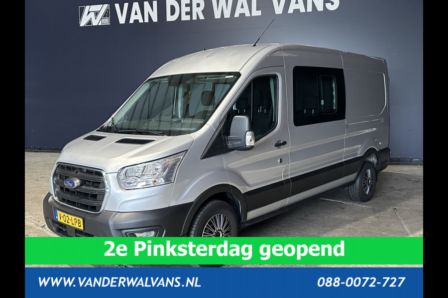 Ford Transit 2.0 TDCI 131pk L3H2 Dubbele Cabine Euro6 Airco | 6-Zits | 2500kg Trekhaak | Cruisecontrol Parkeersensoren, Verwarmde voorruit