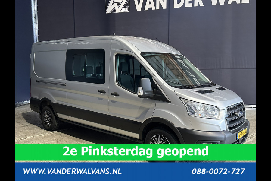 Ford Transit 2.0 TDCI 131pk L3H2 Dubbele Cabine Euro6 Airco | 6-Zits | 2500kg Trekhaak | Cruisecontrol Parkeersensoren, Verwarmde voorruit
