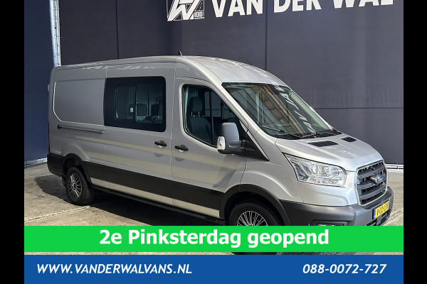 Ford Transit 2.0 TDCI 131pk L3H2 Dubbele Cabine Euro6 Airco | 6-Zits | 2500kg Trekhaak | Cruisecontrol Parkeersensoren, Verwarmde voorruit
