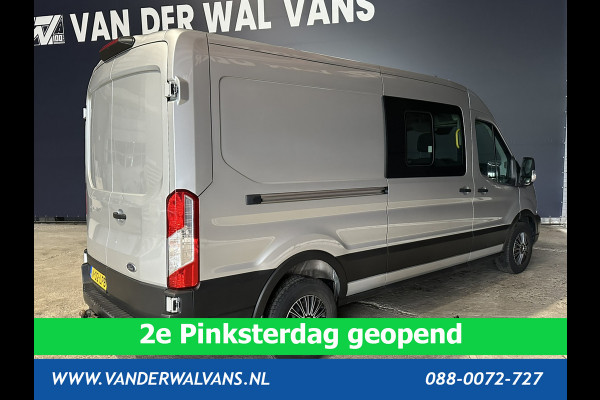 Ford Transit 2.0 TDCI 131pk L3H2 Dubbele Cabine Euro6 Airco | 6-Zits | 2500kg Trekhaak | Cruisecontrol Parkeersensoren, Verwarmde voorruit