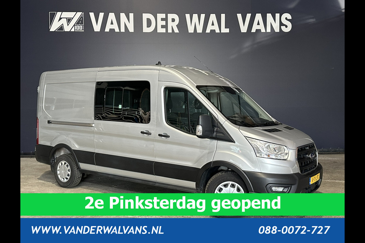 Ford Transit 2.0 TDCI 131pk L3H2 Dubbele Cabine Euro6 Airco | 6-zits | 2500kg Trekhaak | Cruisecontrol | Parkeersensoren Verwarmde voorruit