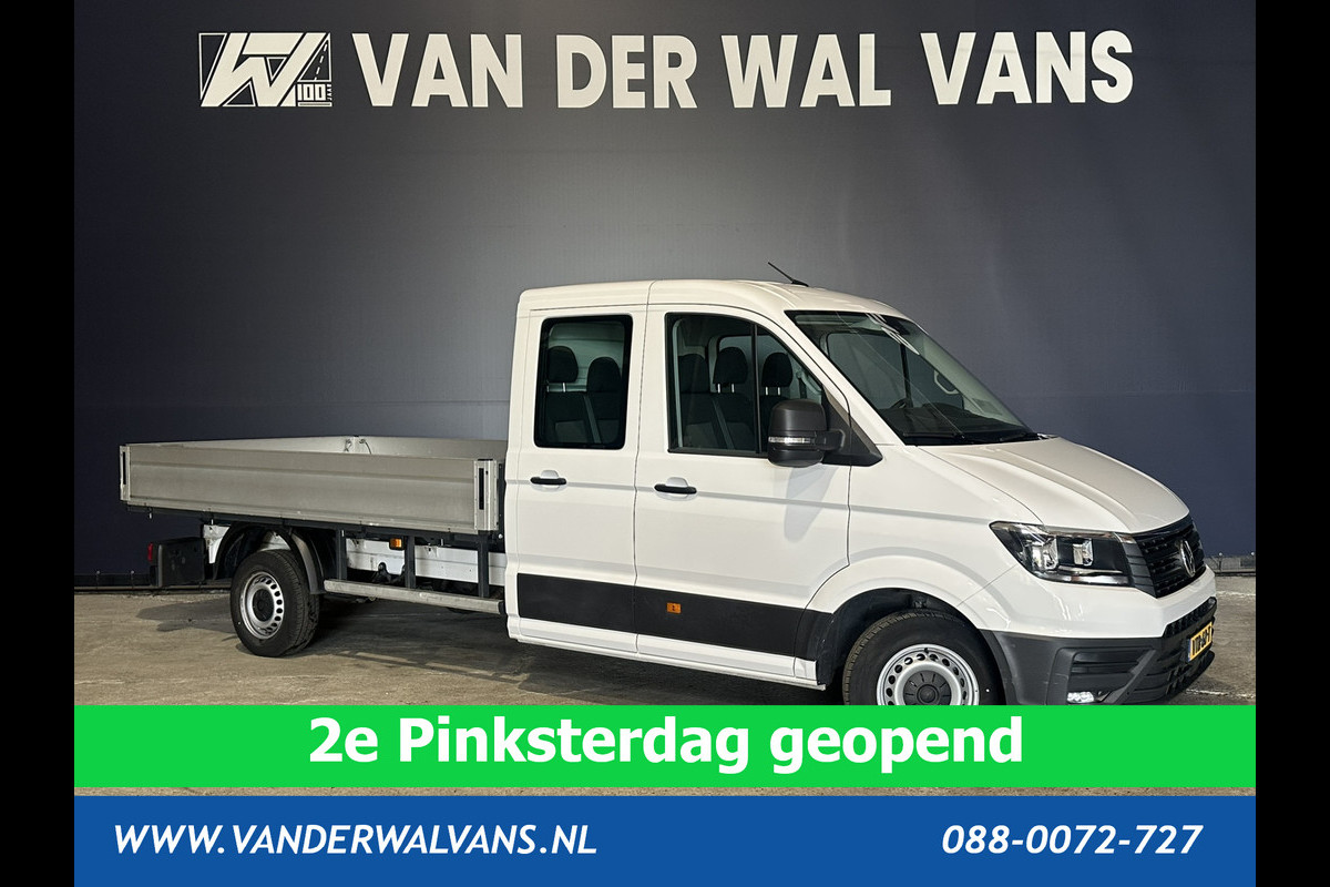 Volkswagen Crafter 2.0 TDI 140 pk Pick up Open laadbak Dubbele Cabine Euro6 Airco | 7-Zits | Navigatie | 2800kg Trekhaak Apple Carplay, Android Auto, Cruisecontrol, Chauffeursstoel Volkswagen Crafter 2.0 TDI 140 pk Pick up Open laadbak Dubbele Cabine Euro6 Airco | 7-Zits | Navigatie | 2800kg Trekhaak Apple Carplay, Android Auto, Cruisecontrol, Chauffeursstoel