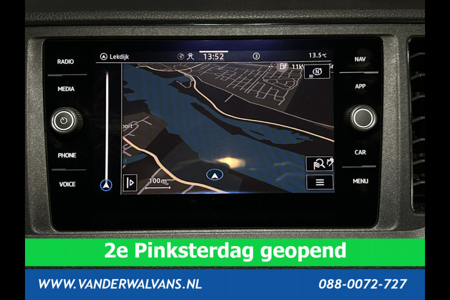 Volkswagen Crafter 2.0 TDI 140 pk Pick up Open laadbak Dubbele Cabine Euro6 Airco | 7-Zits | Navigatie | 2800kg Trekhaak Apple Carplay, Android Auto, Cruisecontrol, Chauffeursstoel