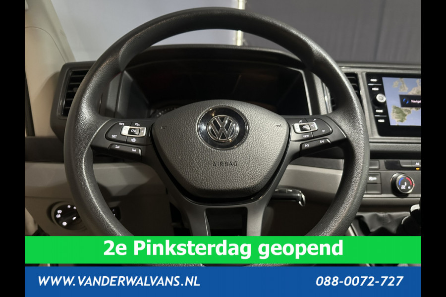 Volkswagen Crafter 2.0 TDI 140 pk Pick up Open laadbak Dubbele Cabine Euro6 Airco | 7-Zits | Navigatie | 2800kg Trekhaak Apple Carplay, Android Auto, Cruisecontrol, Chauffeursstoel
