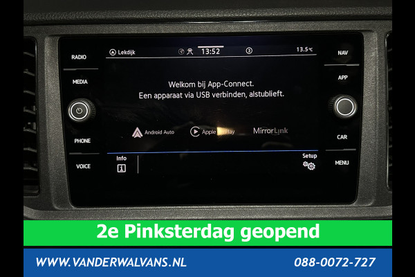 Volkswagen Crafter 2.0 TDI 140 pk Pick up Open laadbak Dubbele Cabine Euro6 Airco | 7-Zits | Navigatie | 2800kg Trekhaak Apple Carplay, Android Auto, Cruisecontrol, Chauffeursstoel