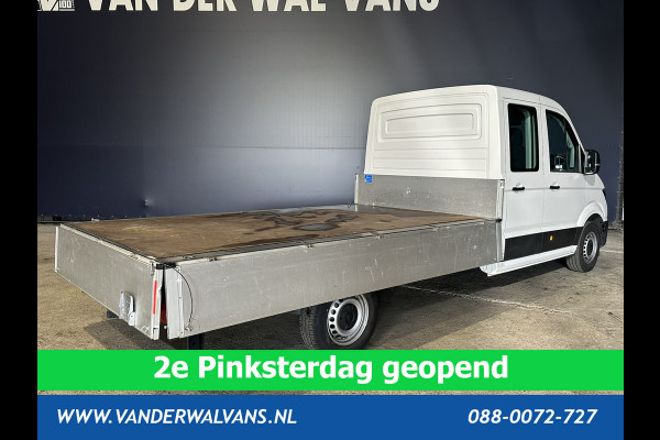 Volkswagen Crafter 2.0 TDI 140 pk Pick up Open laadbak Dubbele Cabine Euro6 Airco | 7-Zits | Navigatie | 2800kg Trekhaak Apple Carplay, Android Auto, Cruisecontrol, Chauffeursstoel