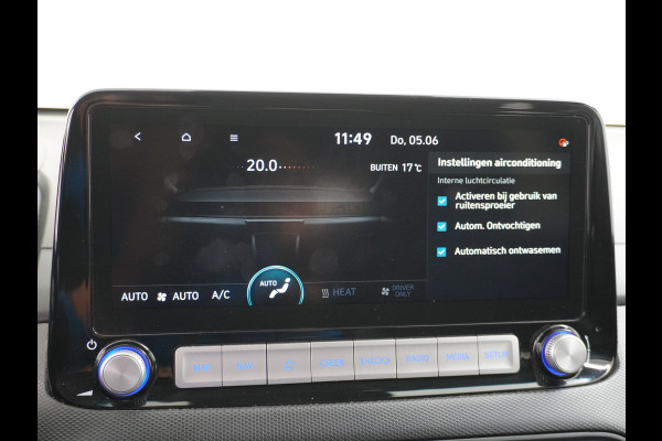 Hyundai Kona EV 64kWh Stoelverwarming Apple Carplay Android Auto Navi Ecc Adap.Cruise Head-Up Display Camera DAB PDC Fashion Design-Pack Keyless Bluelink Led Regen-Lichtsensor Dodehoek-assistent Rijstrooksensor 1e Eigenaar, 449km WLTP actieradius Heerlijke sterke en efficiënte EV met grote accu!