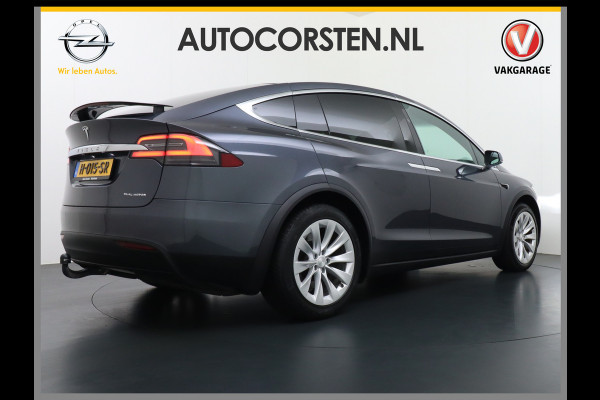 Tesla Model X Long Range 100kwh AWD 541PK 7-Persoons Leder Trekhaak Premium Audio FSD-3 Computer Autopilot Camera's Navi Ecc Stuur+Stoelverwar Adaptive Led Koplampen Panoramische voorruit Lmv Adap.onderstel Performance Pack Ambiente Verlichting Wifi Verkeersborddetectie Garantie op accu en motor tot 06-05-2028 / 240.000km Trekgewicht 2.250KG Nieuwprijs €100.500