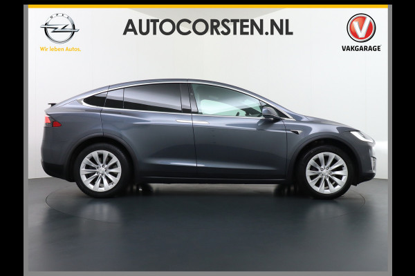 Tesla Model X Long Range 100kwh AWD 541PK 7-Persoons Leder Trekhaak Premium Audio FSD-3 Computer Autopilot Camera's Navi Ecc Stuur+Stoelverwar Adaptive Led Koplampen Panoramische voorruit Lmv Adap.onderstel Performance Pack Ambiente Verlichting Wifi Verkeersborddetectie Garantie op accu en motor tot 06-05-2028 / 240.000km Trekgewicht 2.250KG Nieuwprijs €100.500