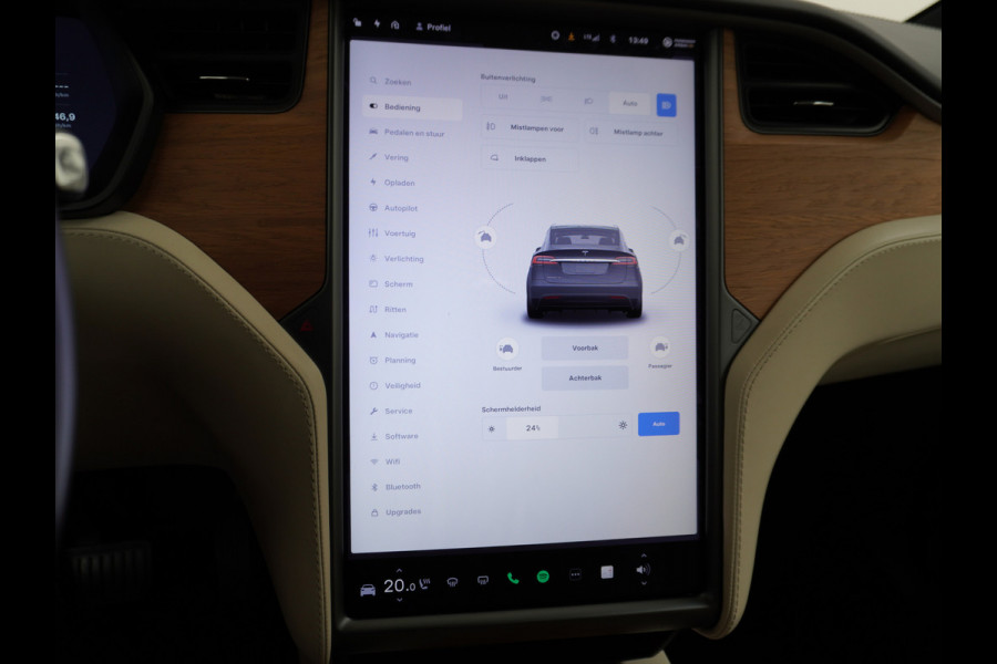 Tesla Model X Long Range 100kwh AWD 541PK 7-Persoons Leder Trekhaak Premium Audio FSD-3 Computer Autopilot Camera's Navi Ecc Stuur+Stoelverwar Adaptive Led Koplampen Panoramische voorruit Lmv Adap.onderstel Performance Pack Ambiente Verlichting Wifi Verkeersborddetectie Garantie op accu en motor tot 06-05-2028 / 240.000km Trekgewicht 2.250KG Nieuwprijs €100.500
