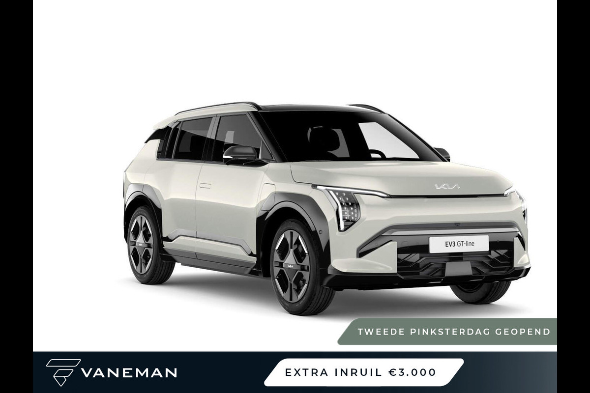 Kia EV3 GT-PlusLine 81.4 kWh | Elektrisch glazen schuif-/kanteldak | Keyless entry Kia EV3 GT-PlusLine 81.4 kWh | Elektrisch glazen schuif-/kanteldak | Keyless entry