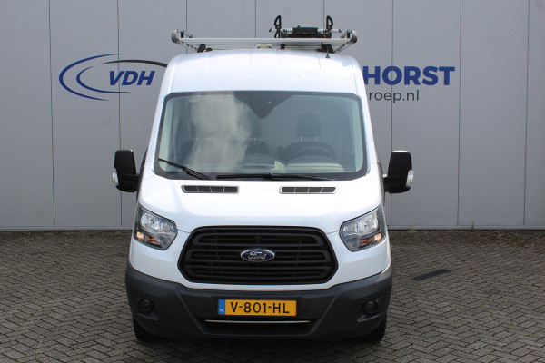 Ford Transit 290 2.0-105pk TDCI L2H2 Ambiente. Compleet ingerichte Ford Transit ! Camera, pdc v+a, airco, ladder achterd., opstaptrede met trekhaak, imperiaal met ladder, omvormer naar 220V, etc etc.