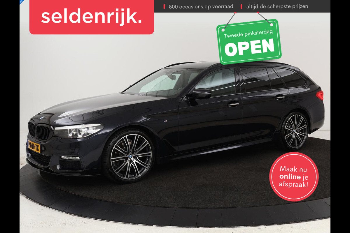 BMW 5 Serie 520d xDrive M-Sport | Leder | Sportstoelen | Camera | Full LED | Trekhaak | Keyless | Navigatie | Sfeerverlichting | Climate control