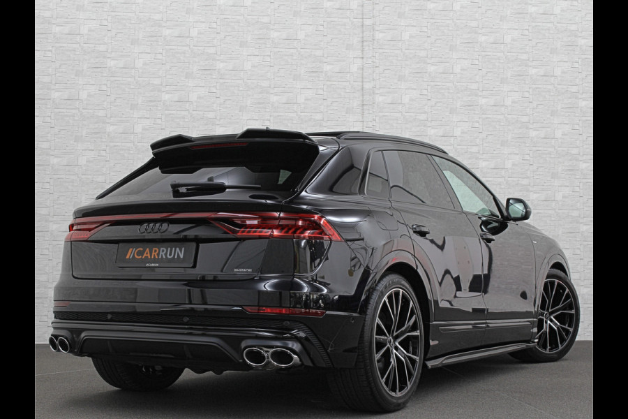 Audi Q8 60 TFSI e 462pk S-Line Competition | RS-Seats | 360 Camera | ACC | Panorama | Luchtvering | B&O Sound | Head-Up | LED-Matrix | Trekhaak | Memory | Stuurverwarming | Sfeerverlichting | Keyless-Entry | Black-Optic | Standkachel | Rijklaar incl. Bovag Garantie.