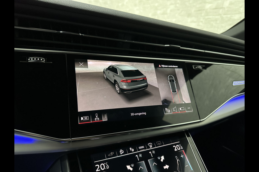 Audi Q8 60 TFSI e 462pk S-Line Competition | RS-Seats | 360 Camera | ACC | Panorama | Luchtvering | B&O Sound | Head-Up | LED-Matrix | Trekhaak | Memory | Stuurverwarming | Sfeerverlichting | Keyless-Entry | Black-Optic | Standkachel | Rijklaar incl. Bovag Garantie.