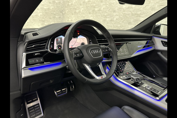 Audi Q8 60 TFSI e 462pk S-Line Competition | RS-Seats | 360 Camera | ACC | Panorama | Luchtvering | B&O Sound | Head-Up | LED-Matrix | Trekhaak | Memory | Stuurverwarming | Sfeerverlichting | Keyless-Entry | Black-Optic | Standkachel | Rijklaar incl. Bovag Garantie.
