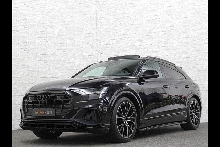 Audi Q8 60 TFSI e 462pk S-Line Competition | RS-Seats | 360 Camera | ACC | Panorama | Luchtvering | B&O Sound | Head-Up | LED-Matrix | Trekhaak | Memory | Stuurverwarming | Sfeerverlichting | Keyless-Entry | Black-Optic | Standkachel | Rijklaar incl. Bovag Garantie.