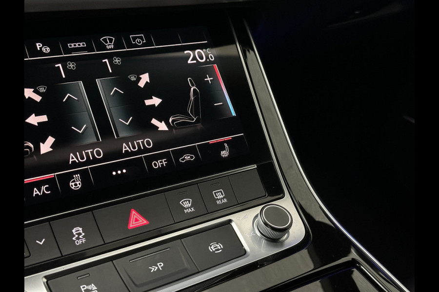 Audi Q8 60 TFSI e 462pk S-Line Competition | RS-Seats | 360 Camera | ACC | Panorama | Luchtvering | B&O Sound | Head-Up | LED-Matrix | Trekhaak | Memory | Stuurverwarming | Sfeerverlichting | Keyless-Entry | Black-Optic | Standkachel | Rijklaar incl. Bovag Garantie.