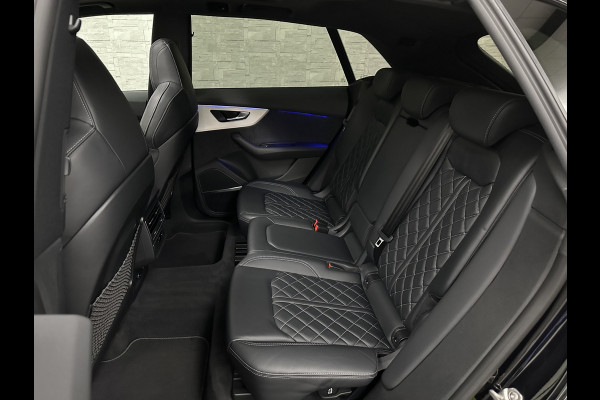 Audi Q8 60 TFSI e 462pk S-Line Competition | RS-Seats | 360 Camera | ACC | Panorama | Luchtvering | B&O Sound | Head-Up | LED-Matrix | Trekhaak | Memory | Stuurverwarming | Sfeerverlichting | Keyless-Entry | Black-Optic | Standkachel | Rijklaar incl. Bovag Garantie.