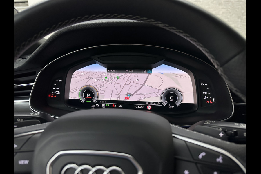 Audi Q8 60 TFSI e 462pk S-Line Competition | RS-Seats | 360 Camera | ACC | Panorama | Luchtvering | B&O Sound | Head-Up | LED-Matrix | Trekhaak | Memory | Stuurverwarming | Sfeerverlichting | Keyless-Entry | Black-Optic | Standkachel | Rijklaar incl. Bovag Garantie.