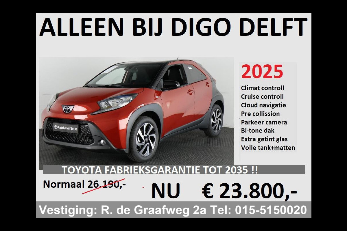 Toyota Aygo X 1.0 VVT-i S-CVT Pulse | Stoelverwarming| Adaptief Cruise Control | Apple Carplay & Android auto | Toyota Aygo X 1.0 VVT-i S-CVT Pulse | Stoelverwarming| Adaptief Cruise Control | Apple Carplay & Android auto |