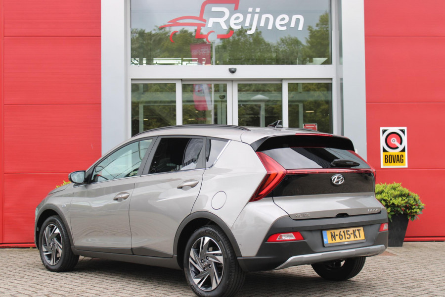 Hyundai Bayon 1.0 T-GDI 100PK AUTOMAAT PREMIUM | ACHTERUITRIJ CAMERA | CLIMATE CONTROL | SFEER VERLICHTING | LED KOPLAMPEN | BOSE AUDIO | STOEL/STUUR VERWARMING | DODEHOEK DETECTIE | KEYLESS ENTRY/START | PARKEERSENSOREN VOOR EN ACHER | APPLE CARPLAY/ANDROID AUTO | DRAADLOZE TEEFOONLADER |