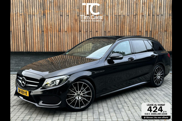 Mercedes-Benz C-Klasse Estate 180 AMG-line Automaat | Panoramadak | Lederen bekleding | Stoelverwarming | Burmester Audio | Achteruitrijcamera | LED ve