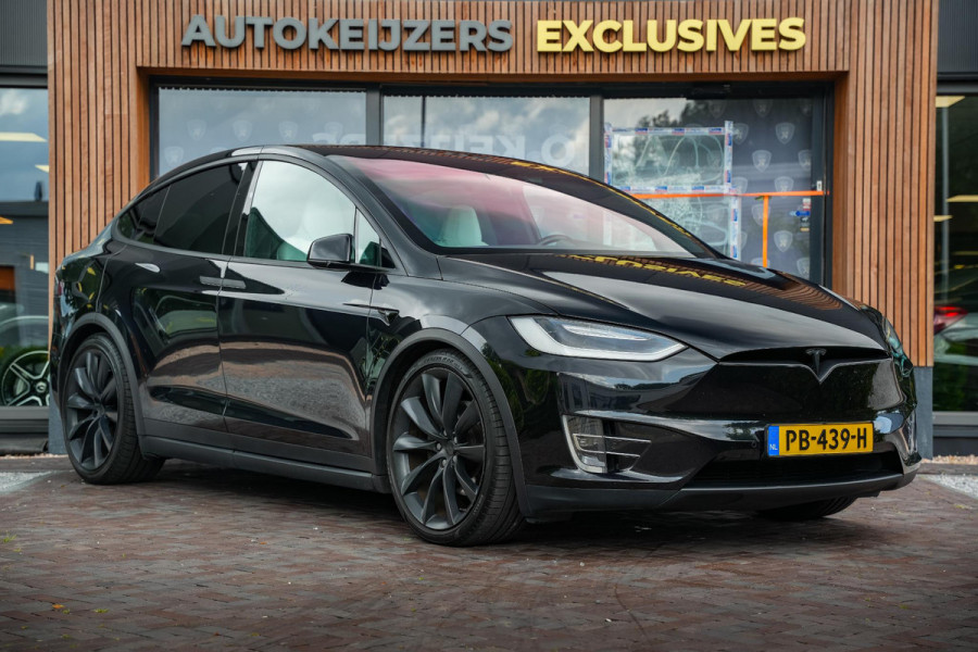 Tesla Model X 100D 6p. Autopilot Leer Alcantara Carbon Camera Trekhaak 22”LM