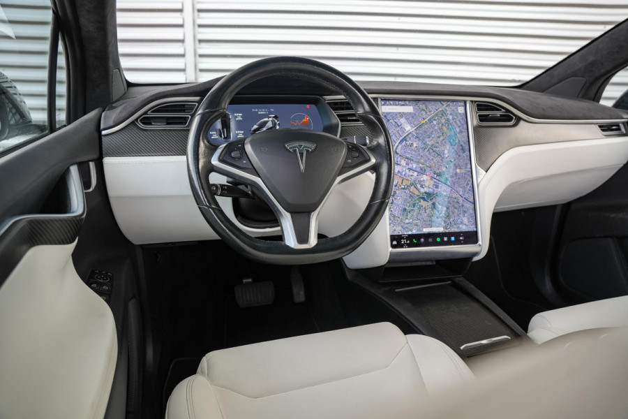 Tesla Model X 100D 6p. Autopilot Leer Alcantara Carbon Camera Trekhaak 22”LM
