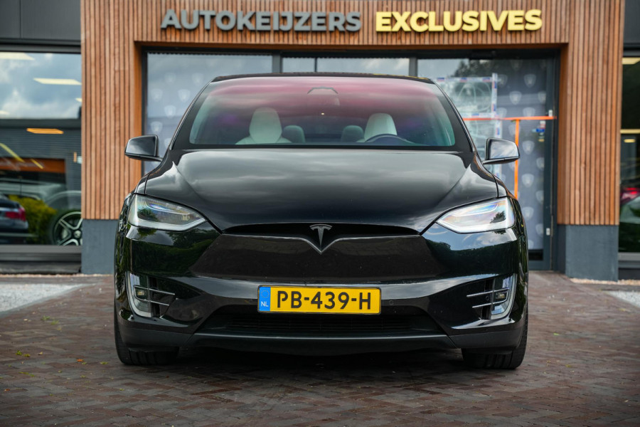 Tesla Model X 100D 6p. Autopilot Leer Alcantara Carbon Camera Trekhaak 22”LM