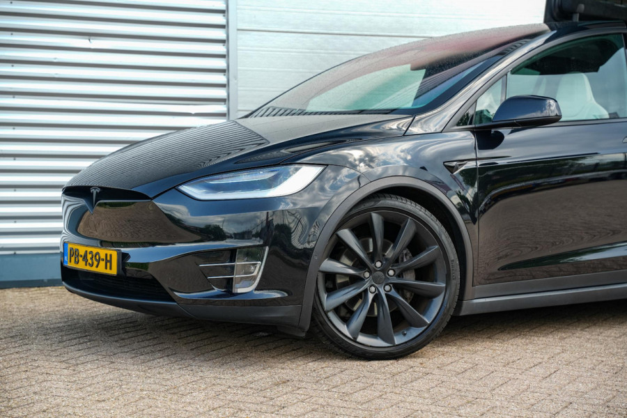 Tesla Model X 100D 6p. Autopilot Leer Alcantara Carbon Camera Trekhaak 22”LM