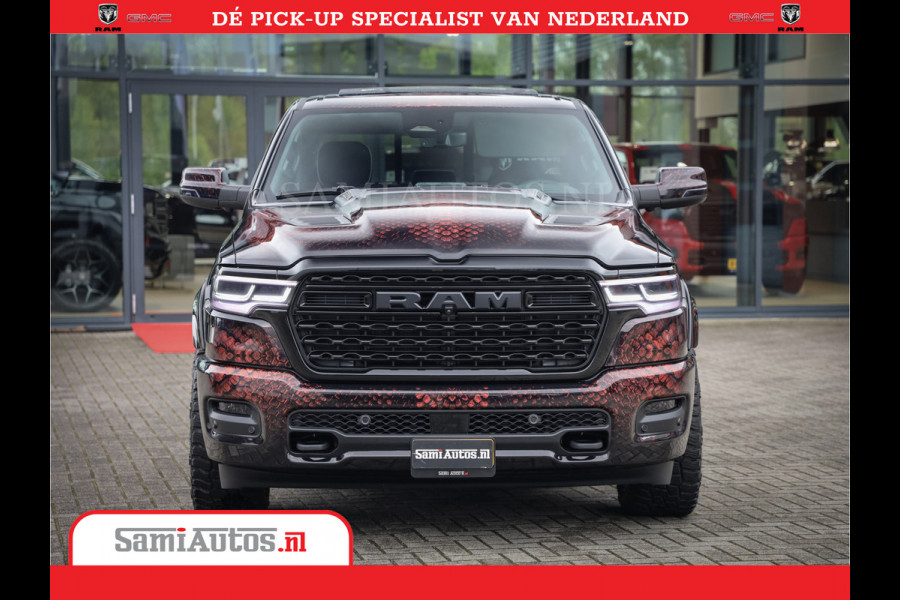 Dodge Ram COBRA EDITION | All-In Prijs | 1500 Limited Night High Output 540HP 706Nm | Massage + Full Option | De Meest Luxe en Volle Pick- Comfortabele Dubbele Cabine met Royale 5 Zitplaatsen | BPM vrij | Nu Leverbaar uit Voorraad | Voorraad Nr 2335 - 5153 |