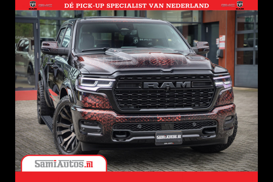 Dodge Ram COBRA EDITION | All-In Prijs | 1500 Limited Night High Output 540HP 706Nm | Massage + Full Option | De Meest Luxe en Volle Pick- Comfortabele Dubbele Cabine met Royale 5 Zitplaatsen | BPM vrij | Nu Leverbaar uit Voorraad | Voorraad Nr 2335 - 5153 |