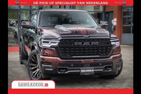 Dodge Ram COBRA EDITION | All-In Prijs | 1500 Limited Night High Output 540HP 706Nm | Massage + Full Option | De Meest Luxe en Volle Pick- Comfortabele Dubbele Cabine met Royale 5 Zitplaatsen | BPM vrij | Nu Leverbaar uit Voorraad | Voorraad Nr 2335 - 5153 |