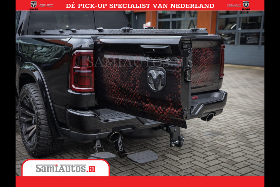 Dodge Ram COBRA EDITION | All-In Prijs | 1500 Limited Night High Output 540HP 706Nm | Massage + Full Option | De Meest Luxe en Volle Pick- Comfortabele Dubbele Cabine met Royale 5 Zitplaatsen | BPM vrij | Nu Leverbaar uit Voorraad | Voorraad Nr 2335 - 5153 |