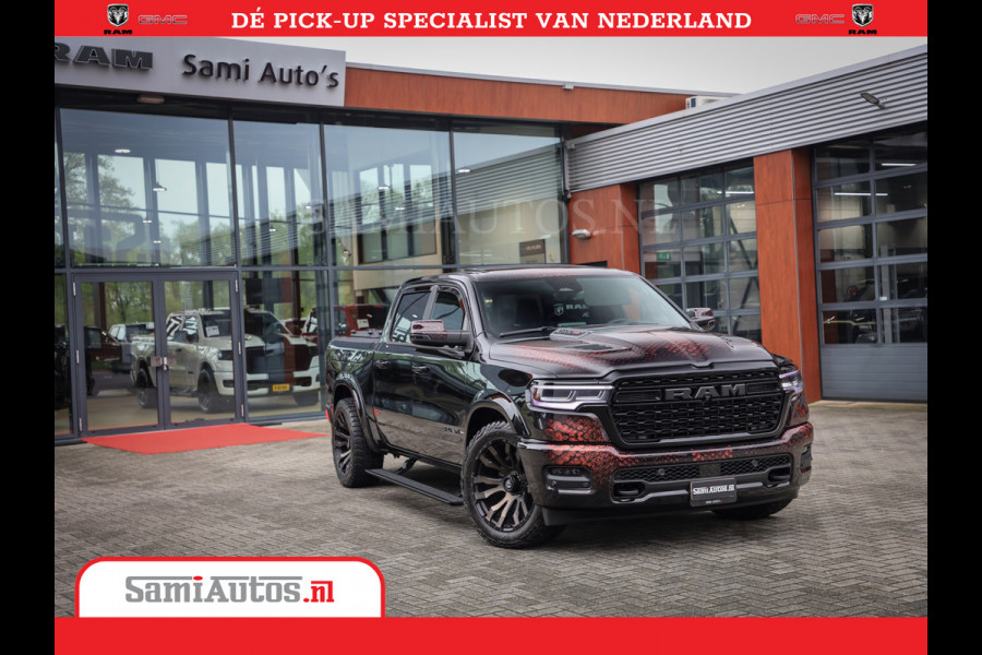 Dodge Ram COBRA EDITION | All-In Prijs | 1500 Limited Night High Output 540HP 706Nm | Massage + Full Option | De Meest Luxe en Volle Pick- Comfortabele Dubbele Cabine met Royale 5 Zitplaatsen | BPM vrij | Nu Leverbaar uit Voorraad | Voorraad Nr 2335 - 5153 |