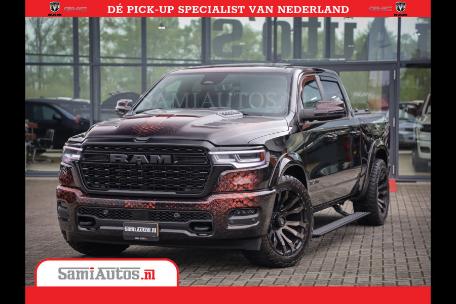 Dodge Ram COBRA EDITION | All-In Prijs | 1500 Limited Night High Output 540HP 706Nm | Massage + Full Option | De Meest Luxe en Volle Pick- Comfortabele Dubbele Cabine met Royale 5 Zitplaatsen | BPM vrij | Nu Leverbaar uit Voorraad | Voorraad Nr 2335 - 5153 |