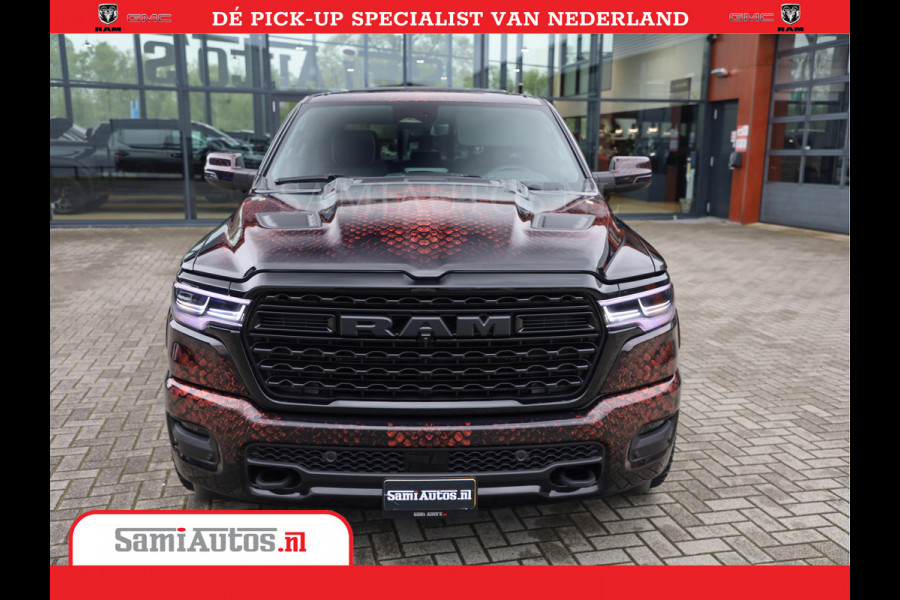 Dodge Ram COBRA EDITION | All-In Prijs | 1500 Limited Night High Output 540HP 706Nm | Massage + Full Option | De Meest Luxe en Volle Pick- Comfortabele Dubbele Cabine met Royale 5 Zitplaatsen | BPM vrij | Nu Leverbaar uit Voorraad | Voorraad Nr 2335 - 5153 |