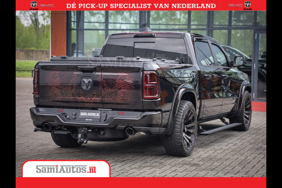 Dodge Ram COBRA EDITION | All-In Prijs | 1500 Limited Night High Output 540HP 706Nm | Massage + Full Option | De Meest Luxe en Volle Pick- Comfortabele Dubbele Cabine met Royale 5 Zitplaatsen | BPM vrij | Nu Leverbaar uit Voorraad | Voorraad Nr 2335 - 5153 |