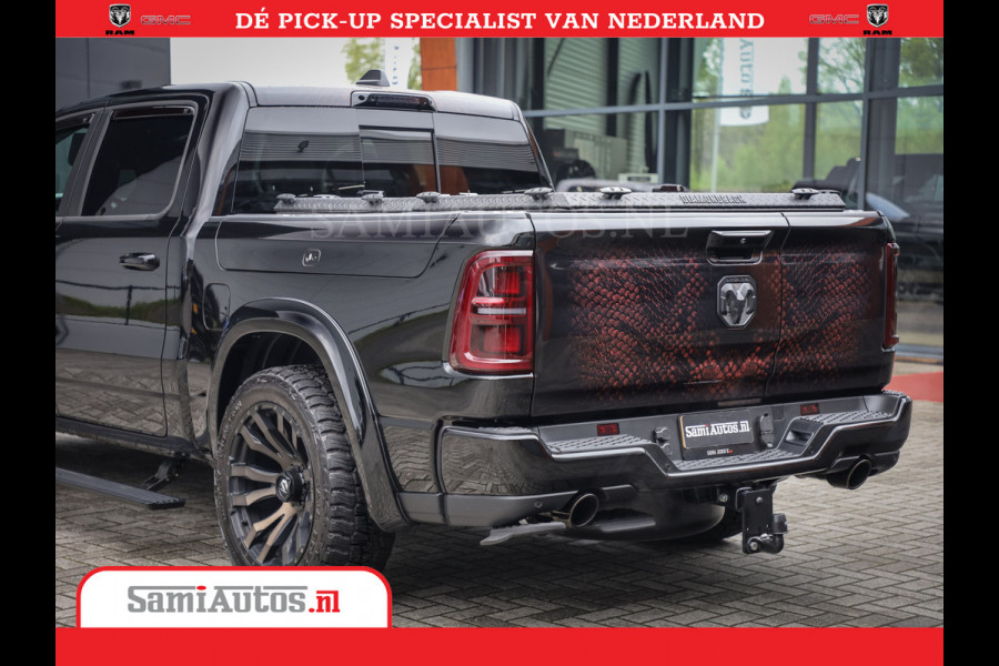 Dodge Ram COBRA EDITION | All-In Prijs | 1500 Limited Night High Output 540HP 706Nm | Massage + Full Option | De Meest Luxe en Volle Pick- Comfortabele Dubbele Cabine met Royale 5 Zitplaatsen | BPM vrij | Nu Leverbaar uit Voorraad | Voorraad Nr 2335 - 5153 |