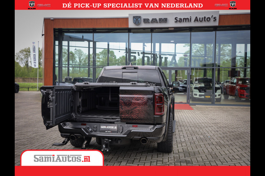 Dodge Ram COBRA EDITION | All-In Prijs | 1500 Limited Night High Output 540HP 706Nm | Massage + Full Option | De Meest Luxe en Volle Pick- Comfortabele Dubbele Cabine met Royale 5 Zitplaatsen | BPM vrij | Nu Leverbaar uit Voorraad | Voorraad Nr 2335 - 5153 |