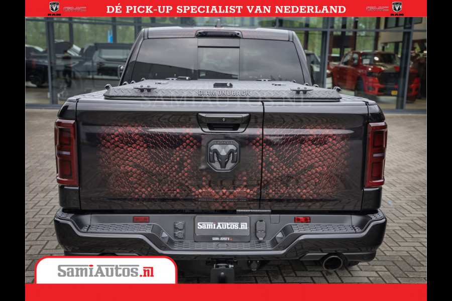 Dodge Ram COBRA EDITION | All-In Prijs | 1500 Limited Night High Output 540HP 706Nm | Massage + Full Option | De Meest Luxe en Volle Pick- Comfortabele Dubbele Cabine met Royale 5 Zitplaatsen | BPM vrij | Nu Leverbaar uit Voorraad | Voorraad Nr 2335 - 5153 |