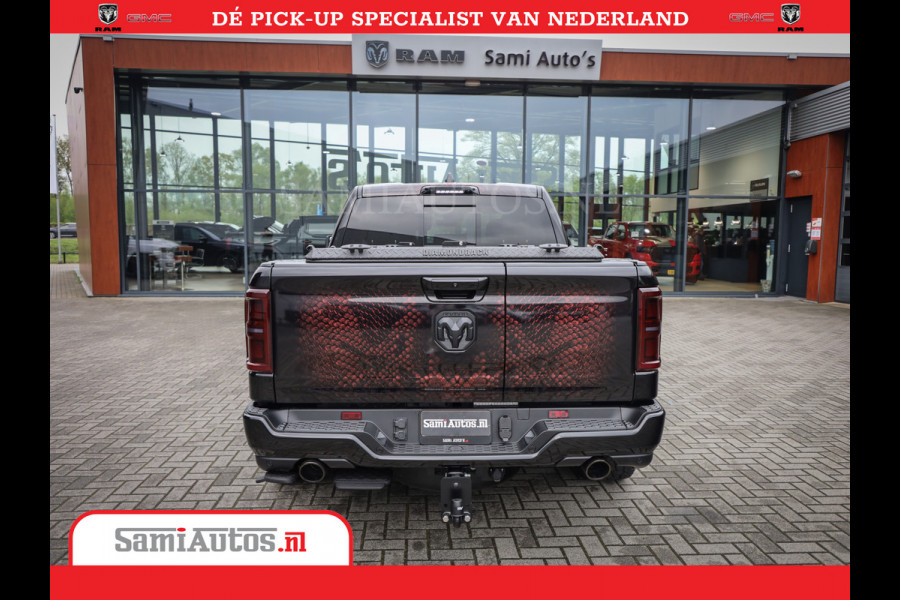Dodge Ram COBRA EDITION | All-In Prijs | 1500 Limited Night High Output 540HP 706Nm | Massage + Full Option | De Meest Luxe en Volle Pick- Comfortabele Dubbele Cabine met Royale 5 Zitplaatsen | BPM vrij | Nu Leverbaar uit Voorraad | Voorraad Nr 2335 - 5153 |