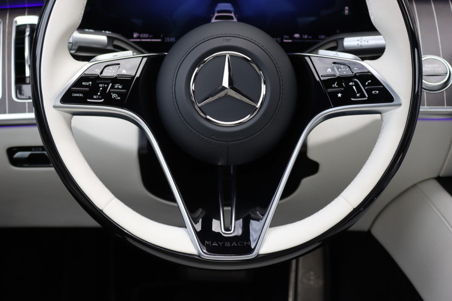 Mercedes-Benz S-Klasse 580 e 4MATIC Maybach Aut9 | 'Night Series' | High End interieurpakket | Luchtvering | Burmester 4D-sound | Vlakkenverwarming | Kuitmassage | Chauffeurspakket | Klaptafels Achter | Entertainment Achter | Panoramadak |