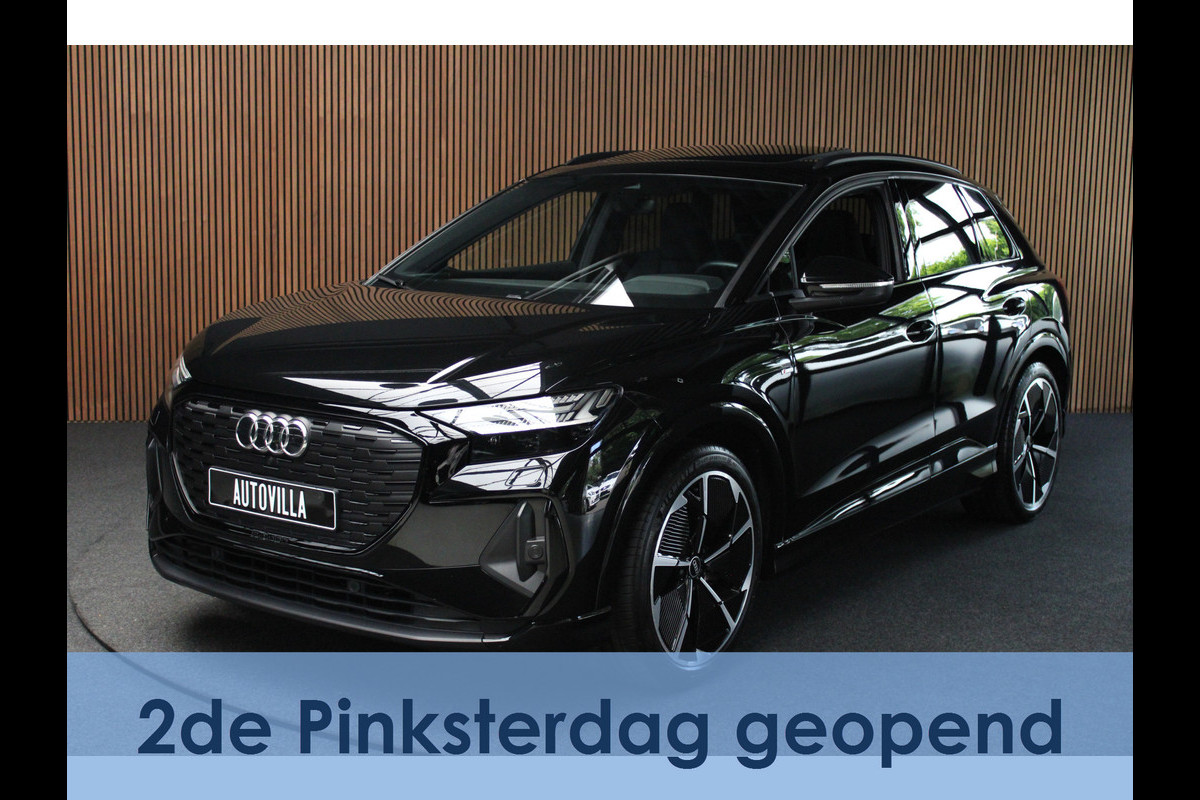 Audi Q4 e-tron 40 S-line Competition 77 kWh Panodak Leer ACC Camera Navi LM velgen PDC Waterpomp Elektr. achterklep Trekhaak BTW auto