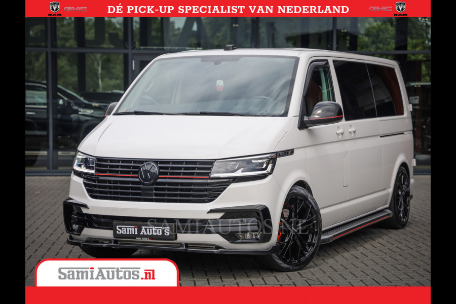 Volkswagen Transporter 2.0 TDI DC L2H1 30 Bulli 6 Persoons | Zeer Dik | In Zeer Goede Conditie | Comfortabele Dubbele Cabine met 6 Zitplaatsen | Body Kit | 20 Inch Brede Zwarte Wielen | Full Led | Camera | 2X Schuif Deuren |