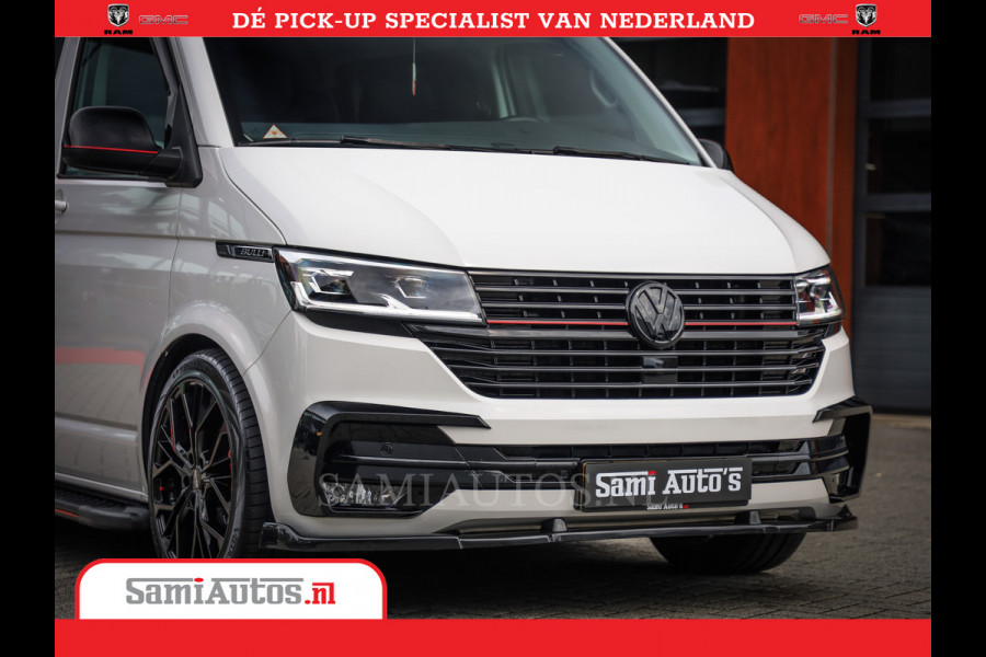 Volkswagen Transporter 2.0 TDI DC L2H1 30 Bulli 6 Persoons | Zeer Dik | In Zeer Goede Conditie | Comfortabele Dubbele Cabine met 6 Zitplaatsen | Body Kit | 20 Inch Brede Zwarte Wielen | Full Led | Camera | 2X Schuif Deuren |