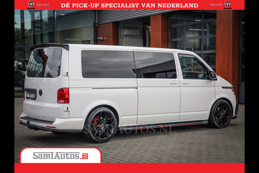 Volkswagen Transporter 2.0 TDI DC L2H1 30 Bulli 6 Persoons | Zeer Dik | In Zeer Goede Conditie | Comfortabele Dubbele Cabine met 6 Zitplaatsen | Body Kit | 20 Inch Brede Zwarte Wielen | Full Led | Camera | 2X Schuif Deuren |