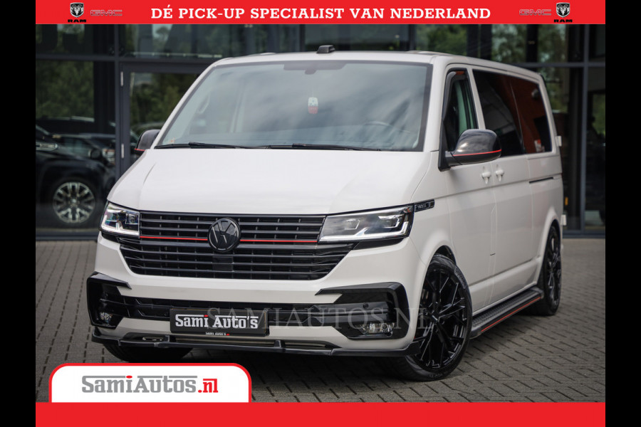 Volkswagen Transporter 2.0 TDI DC L2H1 30 Bulli 6 Persoons | Zeer Dik | In Zeer Goede Conditie | Comfortabele Dubbele Cabine met 6 Zitplaatsen | Body Kit | 20 Inch Brede Zwarte Wielen | Full Led | Camera | 2X Schuif Deuren |