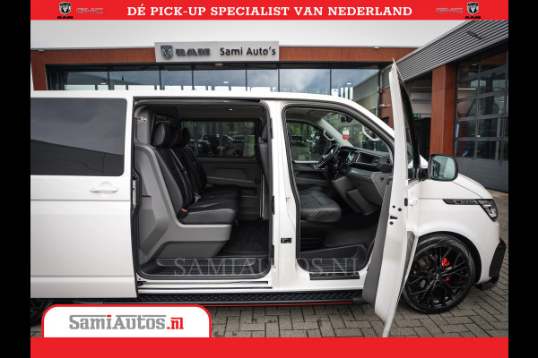 Volkswagen Transporter 2.0 TDI DC L2H1 30 Bulli 6 Persoons | Zeer Dik | In Zeer Goede Conditie | Comfortabele Dubbele Cabine met 6 Zitplaatsen | Body Kit | 20 Inch Brede Zwarte Wielen | Full Led | Camera | 2X Schuif Deuren |
